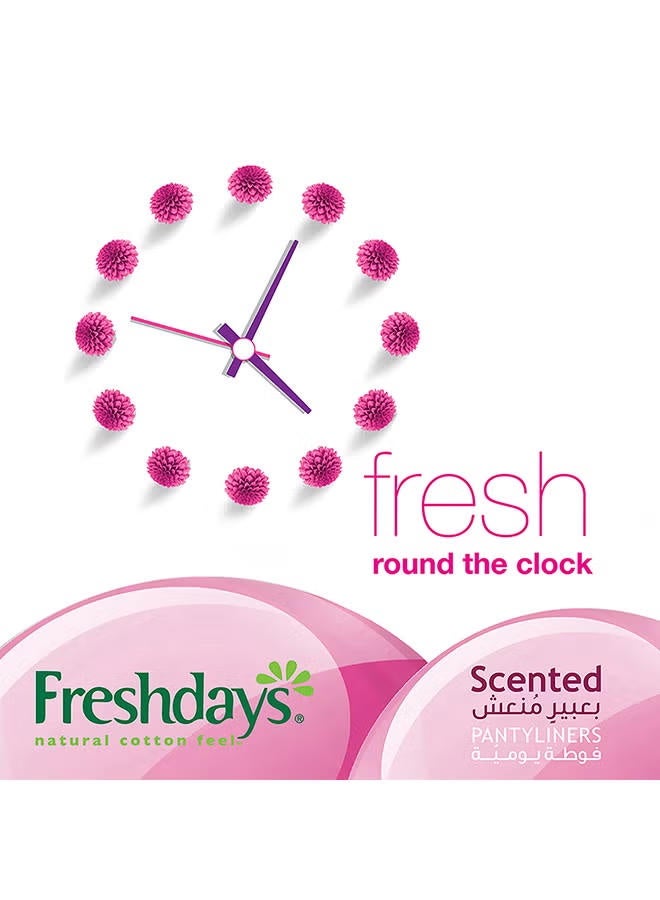 Freshdays Natural Cotton Feel Normal Scented Pantyliners Soft Plus & Flexy Fit Daily Freshness 72 Liners - Image 4